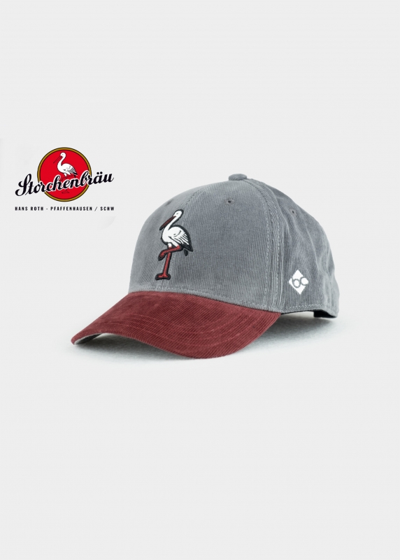 Cap "Storchenbräu" - grey (Curved)